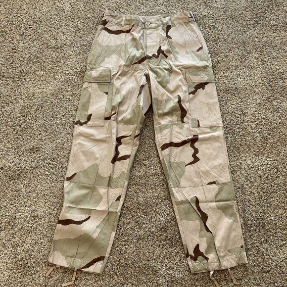 US Military Issue Combat Trouser Pants Mens M Beige Desert Camoflage NEW - Picture 2 of 11